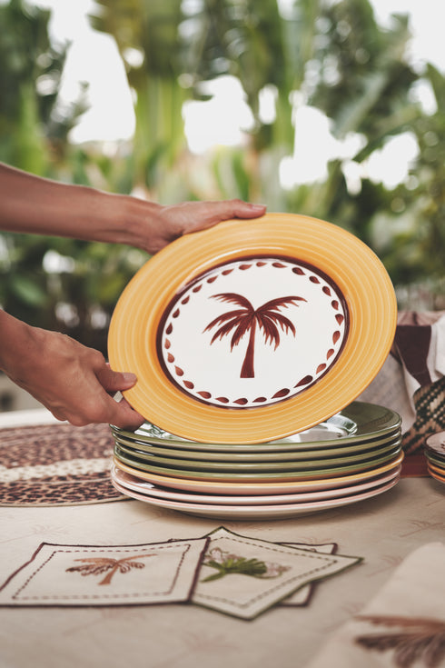 JDD Palm Dinner Plate / Yellow